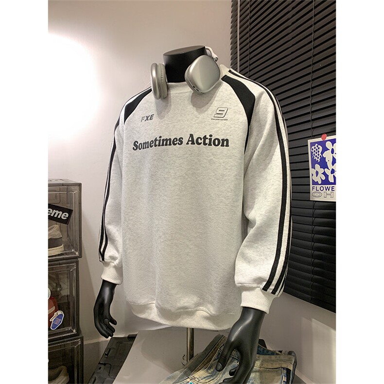 360g重磅拼接撞色圆领卫衣男M-3XLFSW700P50控78，男装卫衣，电商B219B