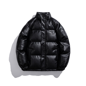 白底鳄鱼纹钢印字母设计棉衣大码潮流休闲棉衣男MY77728P128控168,破洞牛仔搭配t恤图片
