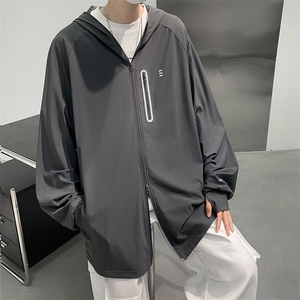 F273-P40 夏季潮牌宽松休闲轻薄夹克日系户外连帽防晒服外套 现货图片