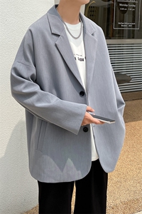 港风春季轻奢西装男帅气高级感雅痞西服休闲宽松外套A071-X07-P85图片