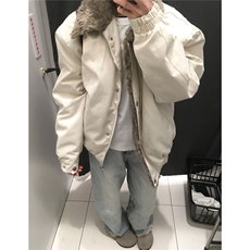 冬季美式高级感恒温暖绒毛领拼接棉服夹克保暖加厚D517特P90，男装夹克，电商A335-1（原A458）