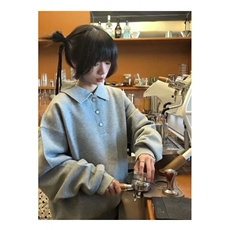 W9568-P50网图现货新款简约基础翻领纽扣POLO衫卫衣，男装Polo衫，星座1608-2