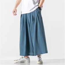 21夏装 大码风棉麻休闲哈伦直筒阔腿裤日系港风中性 K128/P70图片