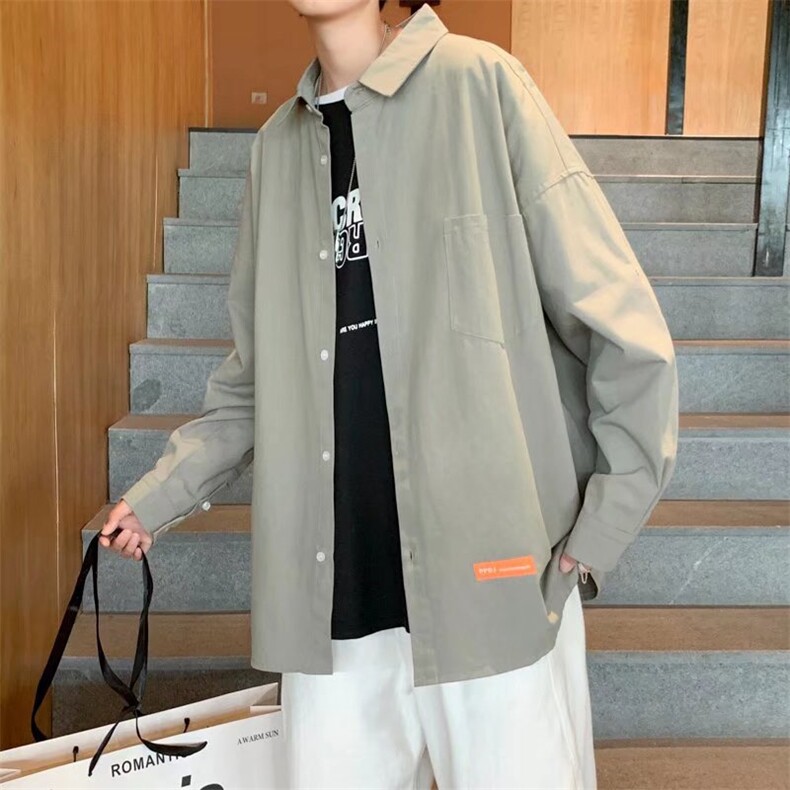 长袖衬衫春款男港风潮流K033P32,男装衬衫,星座1116-2