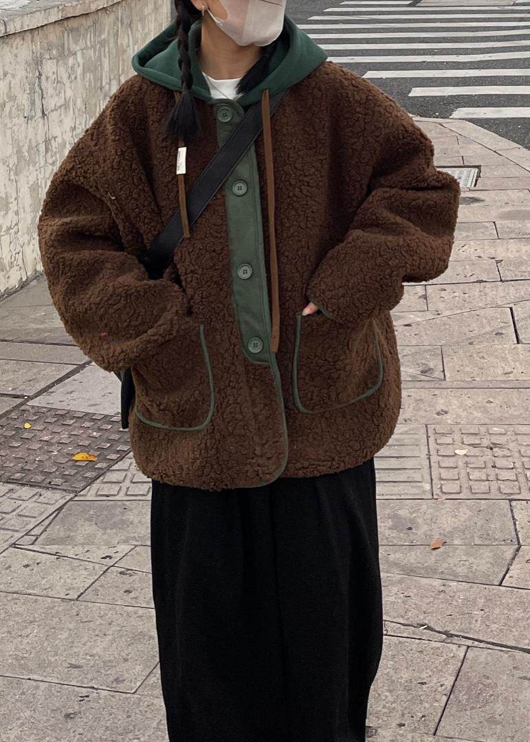 冬季新款皮毛一体拼接帽子外套，其它，JIAN.Z 简.站