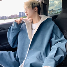 潮牌座山雕棉服冬季男加绒加厚连帽棉衣外套M6021P115控148，男装棉衣，电商A157