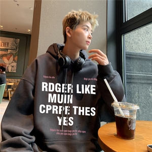 M-5XL秋季大码加厚连帽卫衣380克重磅套头外套男 RH6205特P35图片