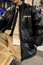 冬季PU皮棉衣男潮牌加厚棉服外套2188特P100，男装棉衣，电商A309