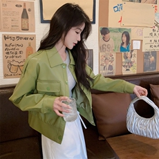 2025年春季机车服现货高品质皮衣外套，女装皮衣，臻衣坊