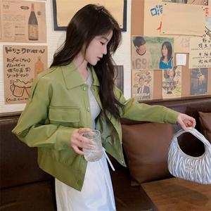 2025年春季机车服现货高品质皮衣外套图片