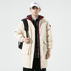 冬季中长款男士加厚棉衣男潮流纯色棉服棉袄外套A266-WMY2112-P85，男装棉衣，电商A266