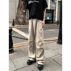 DX802-P58美式阔腿迷彩褶皱伞兵裤男夏季新款宽松工装裤网络图，男装牛仔裤，星座603-2
