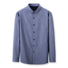 C-R767冬季男士衬衫衬衣长袖加绒休闲纯色商务加厚保暖P70，男装衬衫，电商B360