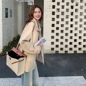 浅卡其色工装风衣外套女2025春秋新款港风休闲小个子中长款大衣潮图片