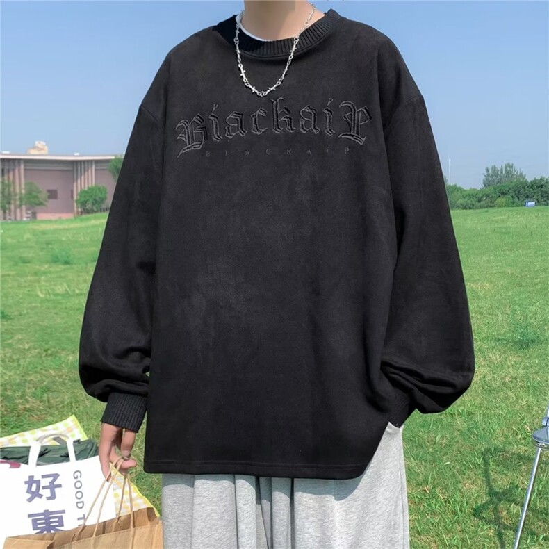 2023春秋季韩版宽松字母卫衣圆领套头休闲情侣上衣W5414-P36,男装卫衣,星座512-2