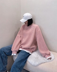 新款加绒卫衣，女装卫衣/绒衫，韩流星