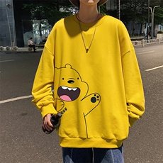S6131-P28加绒款-P33秋季圆领卫衣男大码韩版宽松长袖外套，男装卫衣，电商A040