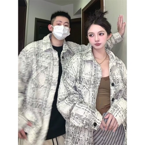 原宿时尚气质简约ins情粗纺复合小香风外套百搭潮流日系流行新款图片