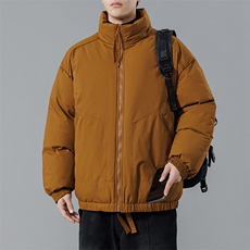 现货冬季美式休闲加厚雪山外套夹克立领纯色三防户外工装棉服，男装夹克，电商A443