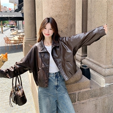 2025秋季皮衣短款RF2C290-6868#-P165-K248，女装短外套，2C290