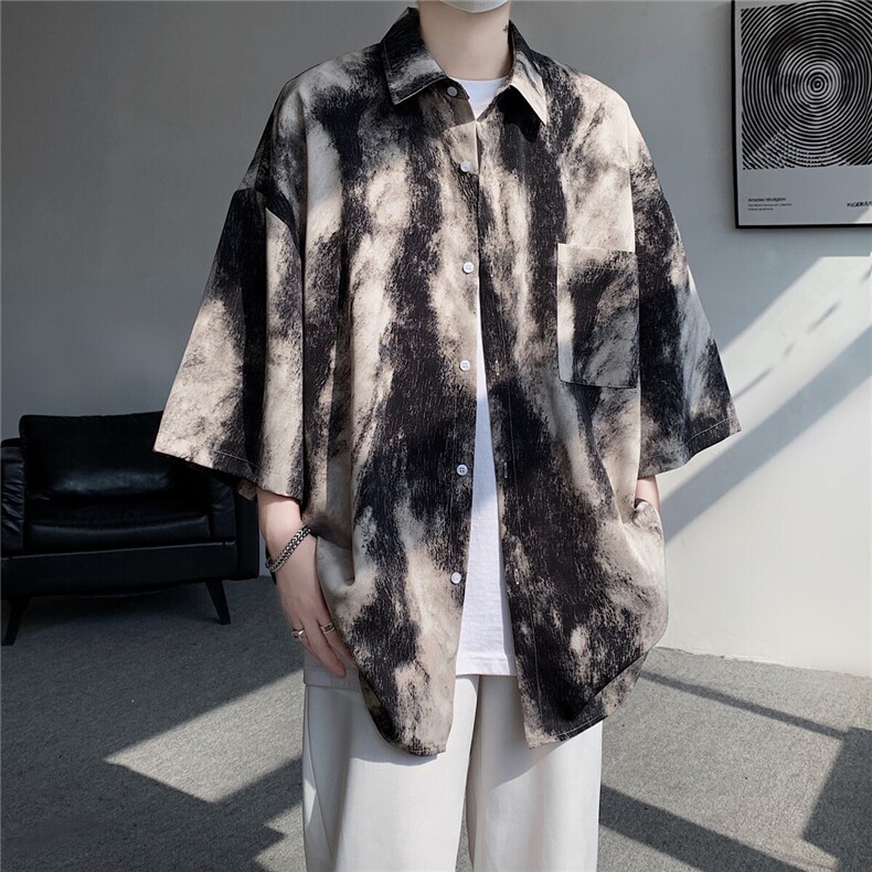档口现货 高品质 25夏 短袖衬衫 冰丝衬衣衫 CS159 P40图片