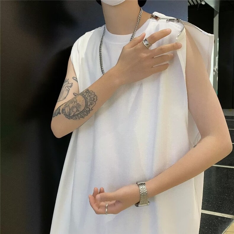 夏季简约潮流圆领男青春流行汗背心标准ins背心潮新款气质，男装背心/马甲，星座716-2