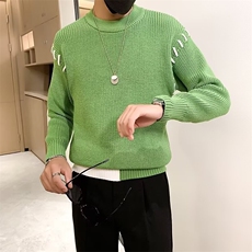秋冬款痞帅炸街毛衣男装潮牌2026新款拼色打底衫S602/P70，男装针织衫/毛衣，星座506