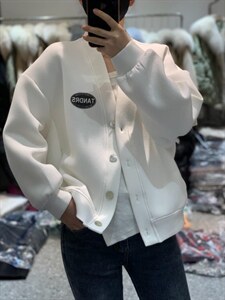 春季新款韩版ins潮夹克开衫棒球服宽松短款外套图片
