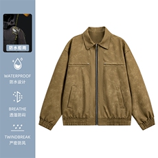 2025秋冬二开直播品质休闲皮夹克飞行服皮衣男外套PY2472-P53，男装皮衣，星座1402-2