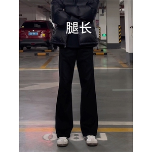毛呢西裤男款秋冬垂感高级感痞帅裤子美式直筒弯刀微喇裤休闲裤图片