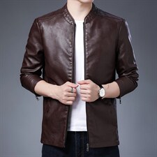 春秋韩版潮流帅气修身PU皮衣男短款青年皮夹克机车服外套813-P55，男装夹克，星座1403B