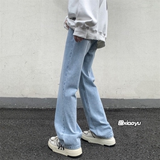 XZ616秋冬季新款重磅宽松微喇百搭纯色休闲牛仔裤TY971P45控58，男装牛仔裤，星座512A（原616）