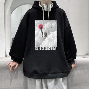 纯棉连帽卫衣男大码运动帽衫宽松薄WY2326-P35 加绒款-P40图片