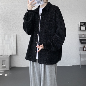 衬衫男春季新款港风宽松大码小香风长袖衬衣CS7002-P42图片