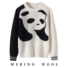 男女通用熊猫长袖舒适时尚,童装儿童羊毛衫,牧戎奢羊绒, 男女通用熊猫长袖舒适时尚,童装儿童羊毛衫,牧戎奢羊绒,