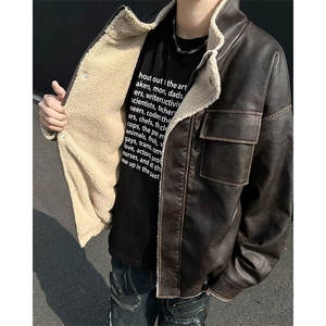 冬季2024新款棉衣外套男宽松保暖羊羔毛皮毛一体棉服MF302-P103图片