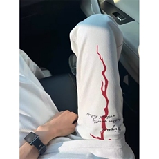 裤子潮闪电印花微喇牛仔裤男款直筒修身显瘦弯刀裤KB234，男装牛仔裤，星座1116A（原606A-3）