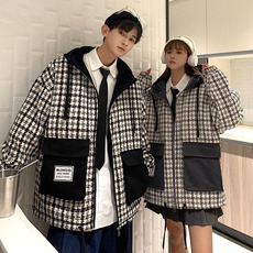 A906P125冬季休闲格子口袋棉衣外套工装棉服情侣棉袄文艺，男装棉衣，星座115A(原星座507）