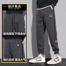 男士秋冬新款潮牌休闲裤潮流帅气宽松束脚长裤Z8889-P40/加绒P48，男装卫衣，星座509