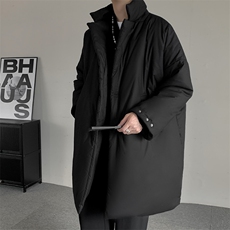 冬季2025山本风中长款暗黑余文乐棉服外套棉衣男胖子大码衣服，男装棉衣，星座909
