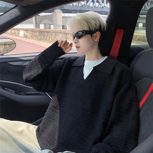 毛衣男秋冬新款港风宽松针织毛衫MYA8-P58图片