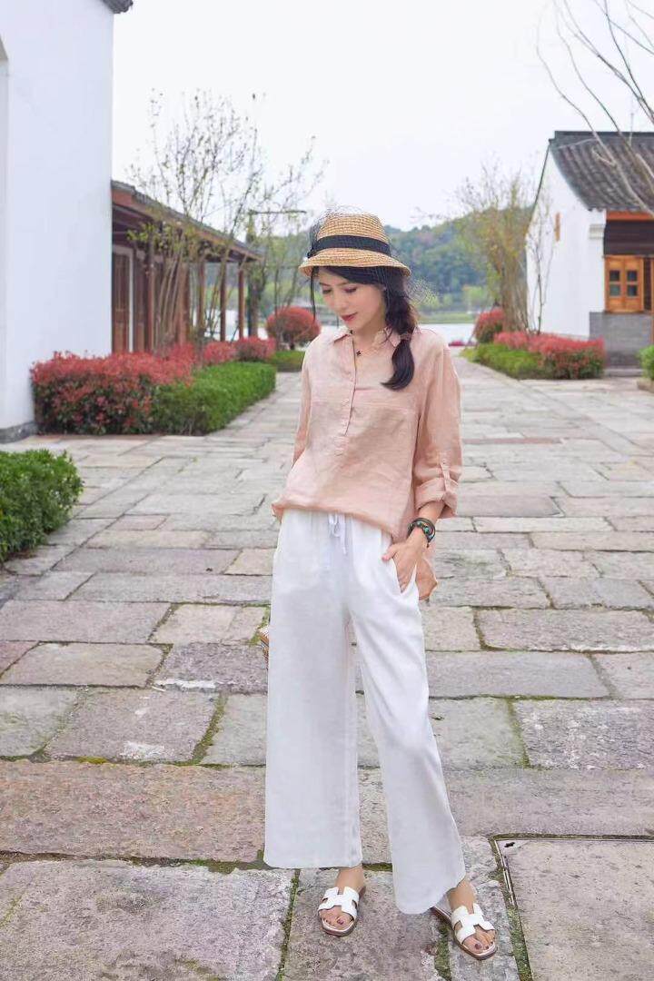 纯苎连衣裙小衫裤子裙子衬衣 时尚风 风淑女风休闲风，女装连衣裙，川哲