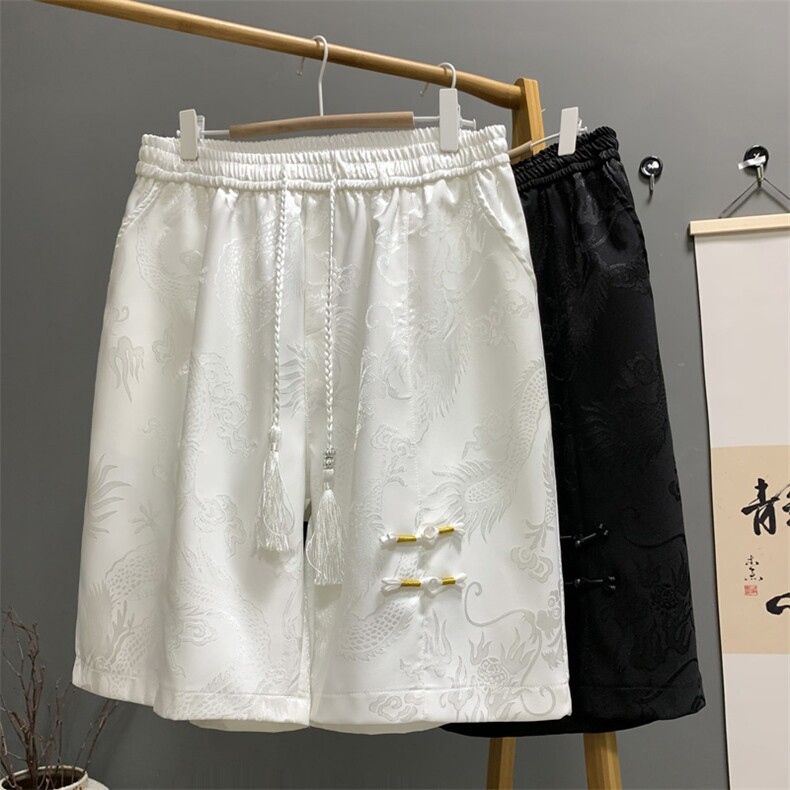 量大优供视频新风龙纹冰丝短裤男CP51-特p33,男装牛仔裤,电商B371