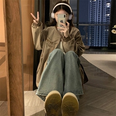 高街刺绣字母飞行服外套女春秋宽松情侣百搭夹克棒球服C815-P90，男装夹克，星座911-2(原星座613-2）