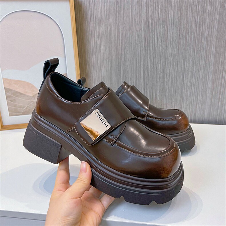 新款真皮乐福鞋女2024春季英伦风小皮鞋女日系JK复古单鞋百搭女鞋，女鞋小皮鞋，电商A223