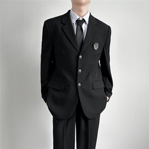 【现货】DXZ32-P60dk制服西装男痞帅学生班服演出服春秋徽章西服图片
