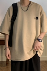 麂皮绒短袖t恤男大码半袖男酒店风JD82369-P25，男装T恤，电商A040