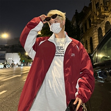 春秋痞帅外套男ins高街潮牌韩版潮流宽松夹克JK0623-P63，男装夹克，星座308B-2
