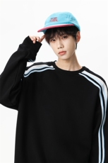 311B-1-9102-P32控59时尚高街套头卫衣拼接宽松休闲百搭上衣，男装卫衣，星座311B-1