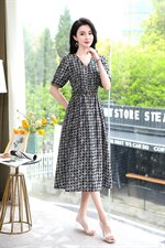 现货～新款连衣裙～气质款～L到4XL，女装连衣裙，欧雅思丹尔